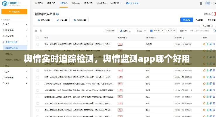 輿情實(shí)時(shí)追蹤檢測(cè)，輿情監(jiān)測(cè)app哪個(gè)好用 