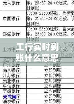 工行實(shí)時到賬什么意思，工商銀行實(shí)時到賬是什么意思 