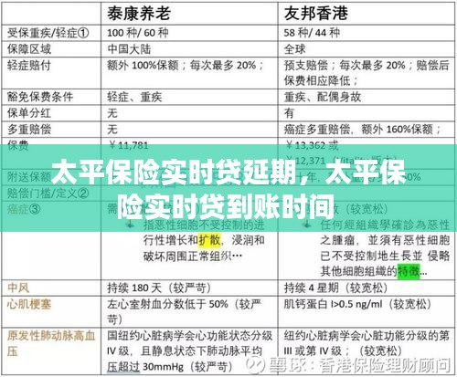 太平保險實時貸延期，太平保險實時貸到賬時間 