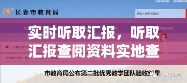 實時聽取匯報，聽取匯報查閱資料實地查看等方式 