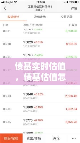 債基實(shí)時(shí)估值，債基估值怎么看 