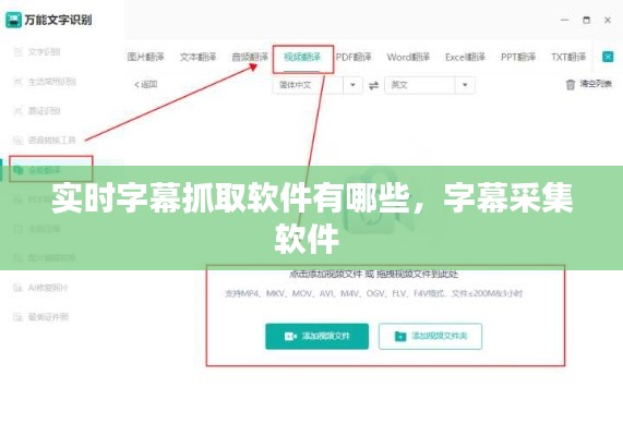 實時字幕抓取軟件有哪些，字幕采集軟件 