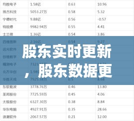 股東實時更新，股東數(shù)據(jù)更新 