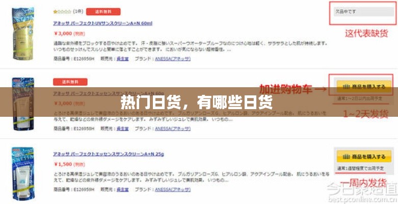 熱門日貨，有哪些日貨 
