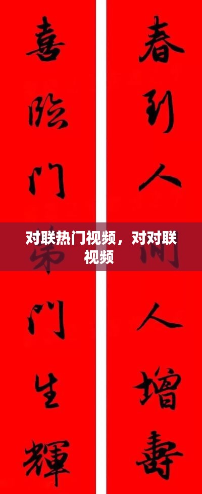 對聯(lián)熱門視頻，對對聯(lián)視頻 