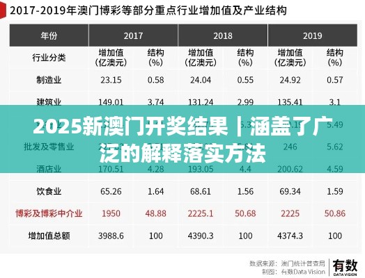 2025新澳門開獎結(jié)果｜涵蓋了廣泛的解釋落實方法