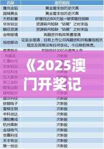 《2025澳門開獎(jiǎng)記錄》｜準(zhǔn)確資料解釋定義