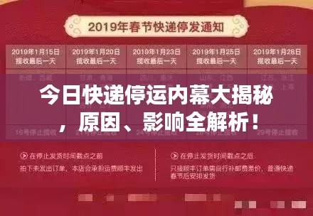 今日快遞停運(yùn)內(nèi)幕大揭秘，原因、影響全解析！