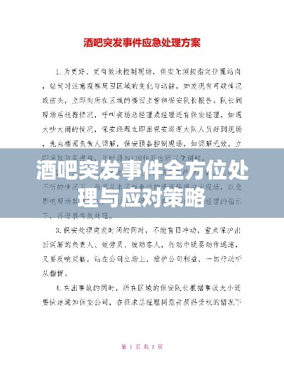 酒吧突發(fā)事件全方位處理與應對策略