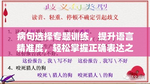 病句選擇專題訓(xùn)練，提升語言精準(zhǔn)度，輕松掌握正確表達(dá)之道！