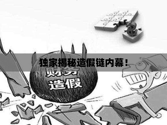 獨家揭秘造假鏈內(nèi)幕！