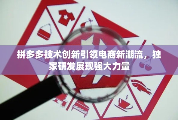 拼多多技術創(chuàng)新引領電商新潮流，獨家研發(fā)展現(xiàn)強大力量