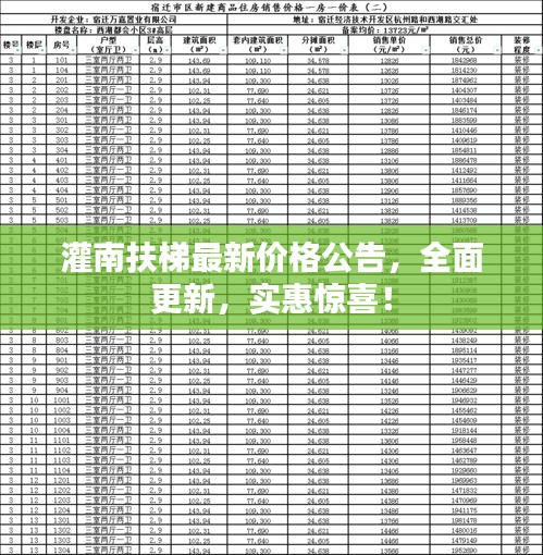 灌南扶梯最新價格公告，全面更新，實惠驚喜！