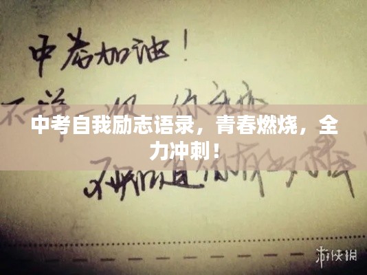 中考自我勵(lì)志語(yǔ)錄，青春燃燒，全力沖刺！