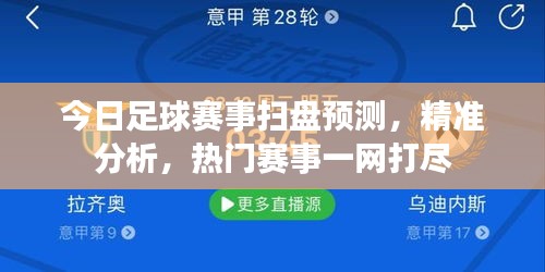 今日足球賽事掃盤預測，精準分析，熱門賽事一網打盡