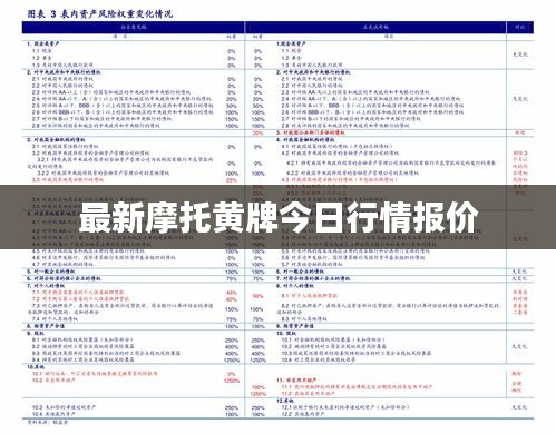 最新摩托黃牌今日行情報(bào)價(jià)