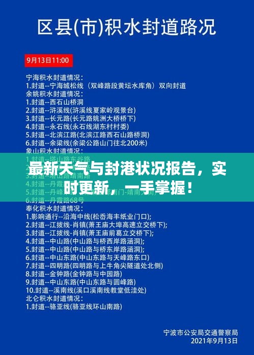 最新天氣與封港狀況報告，實時更新，一手掌握！