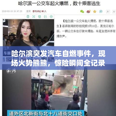 哈爾濱突發(fā)汽車自燃事件，現(xiàn)場火勢熊熊，驚險瞬間全記錄