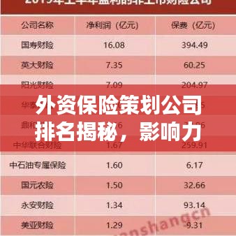 外資保險策劃公司排名揭秘，影響力深度探討