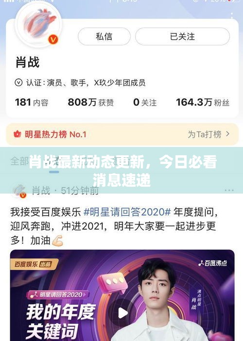 肖戰(zhàn)最新動態(tài)更新，今日必看消息速遞