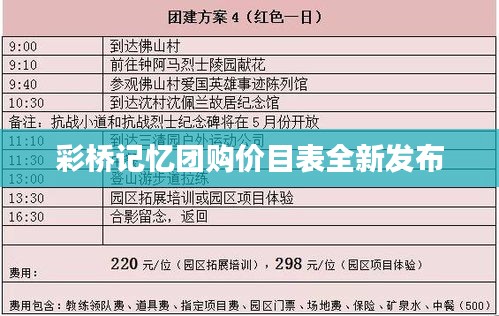 彩橋記憶團購價目表全新發(fā)布
