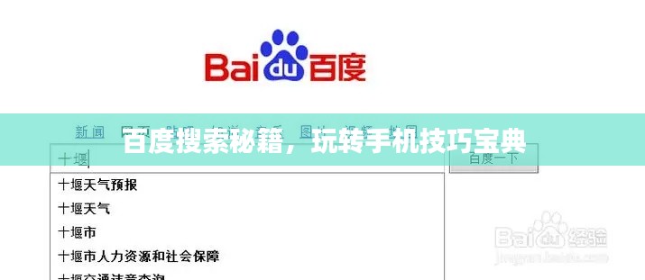 百度搜索秘籍，玩轉(zhuǎn)手機(jī)技巧寶典