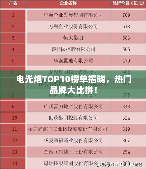 電光炮TOP10榜單揭曉，熱門(mén)品牌大比拼！
