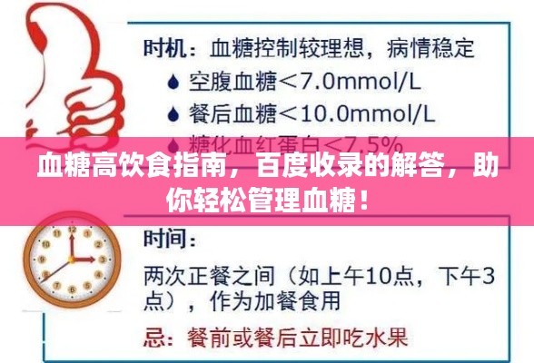 血糖高飲食指南，百度收錄的解答，助你輕松管理血糖！