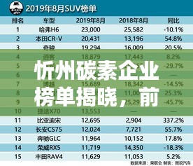 忻州碳素企業(yè)榜單揭曉，前十名企業(yè)大放異彩！
