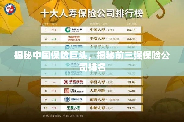 揭秘中國保險(xiǎn)巨頭，揭秘前三強(qiáng)保險(xiǎn)公司排名