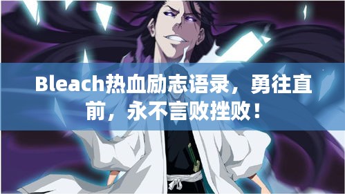 Bleach熱血勵志語錄，勇往直前，永不言敗挫?。? class=
