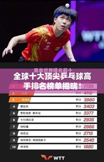 全球十大頂尖乒乓球高手排名榜單揭曉！