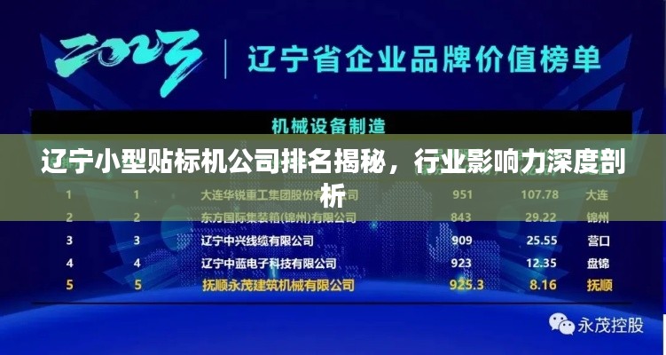 遼寧小型貼標(biāo)機(jī)公司排名揭秘，行業(yè)影響力深度剖析