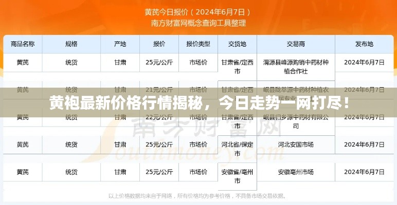 黃袍最新價(jià)格行情揭秘，今日走勢(shì)一網(wǎng)打盡！